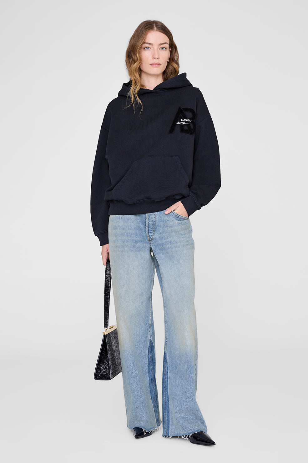 Jaci Hoodie Letterman - Vintage Black