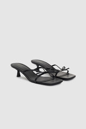 ANINE BING Jackie Heels - Black - Front View 