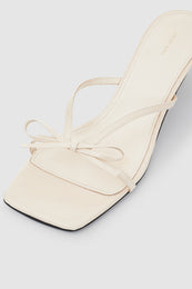ANINE BING Jackie Heels - Bone Crinkled Patent - Detail View 