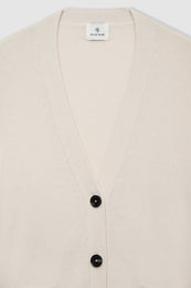 ANINE BING Jackson Cardigan - Cream - Detail View 