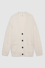 ANINE BING Jackson Cardigan - Cream - Front View 
