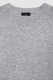 ANINE BING Jackson Sweater - Medium Heather Grey - Detail View 