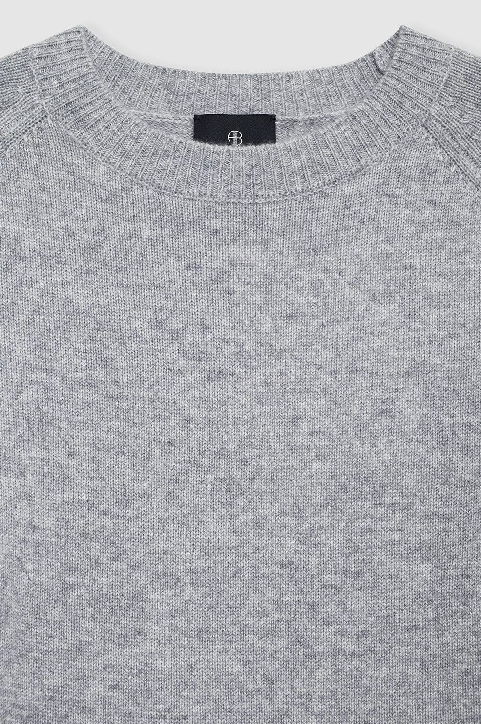 ANINE BING Jackson Sweater - Medium Heather Grey - Detail View 