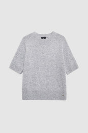 ANINE BING Jackson Sweater - Medium Heather Grey - Front View 
