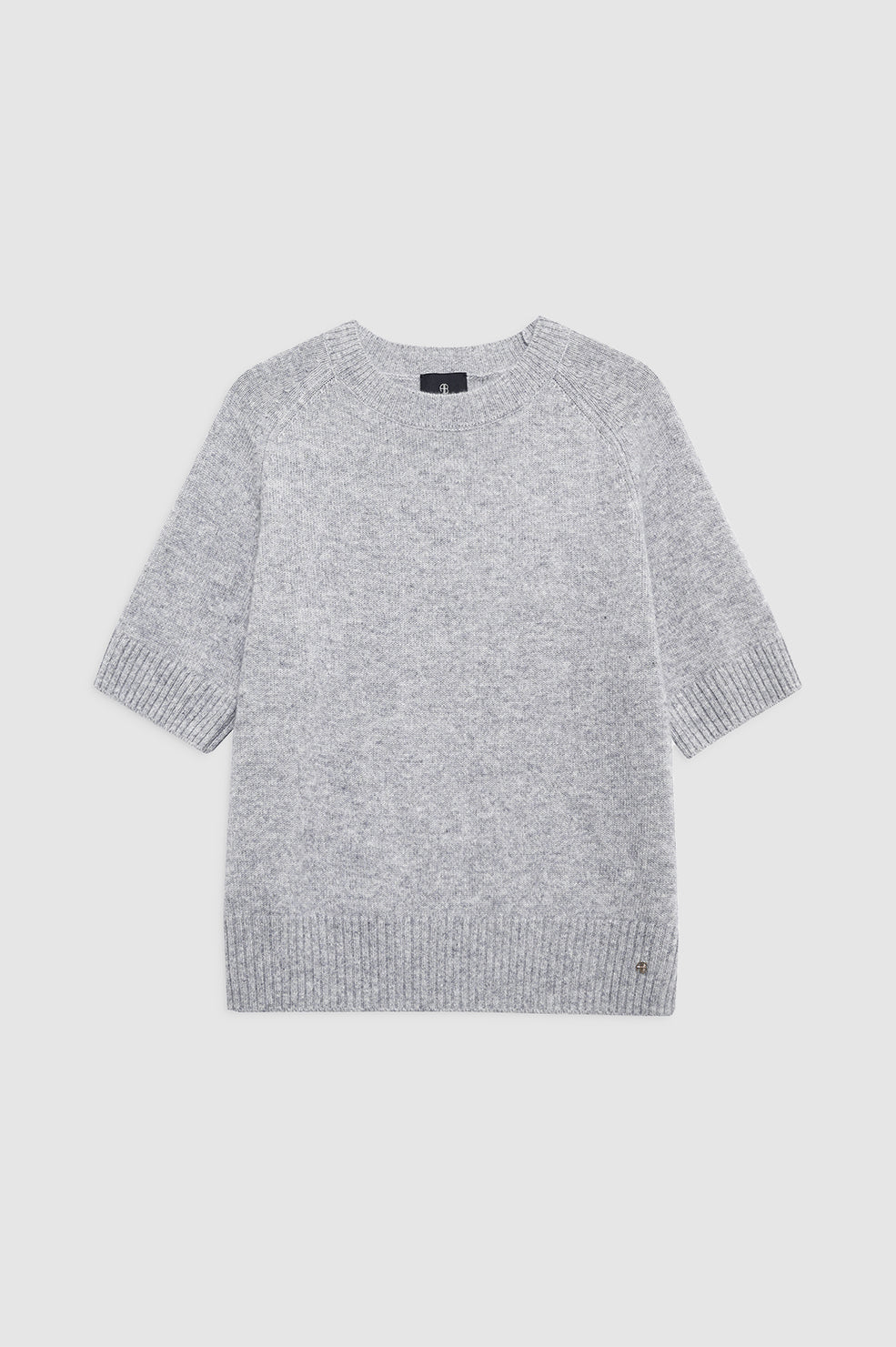 ANINE BING Jackson Sweater - Medium Heather Grey - Front View 