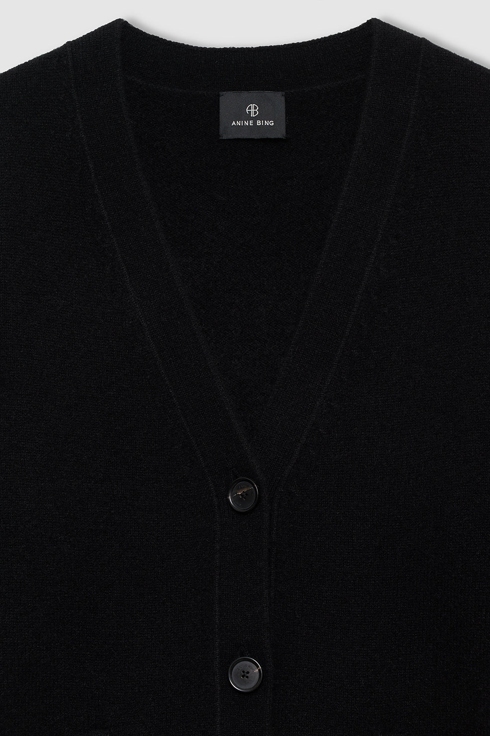 ANINE BING Jackson Cardigan - Black - detail view