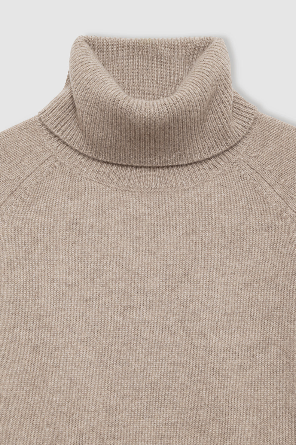 ANINE BING Jackson Turtleneck Sweater - Stone Melange - detail view