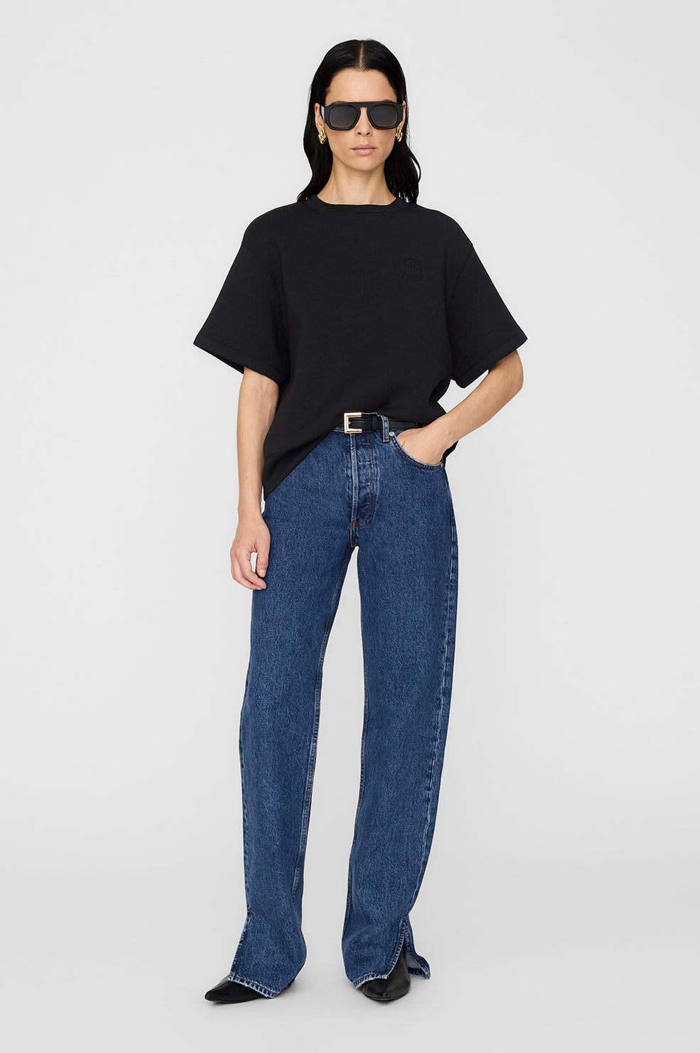 Jadon Sweatshirt Framed Monogram - Black View 1