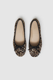 ANINE BING Jamie Flats - Leopard Calf Hair - Top Pair View
