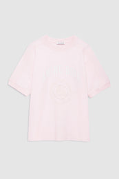 ANINE BING Jaylin Tee Collegiate - Powder Pink - front view