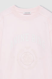 ANINE BING Jaylin Tee Collegiate - Powder Pink - detail view