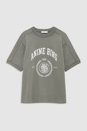 ANINE BING Jaylin Tee Collegiate - Washed Sage - front view