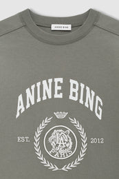 ANINE BING Jaylin Tee Collegiate - Washed Sage - detail view