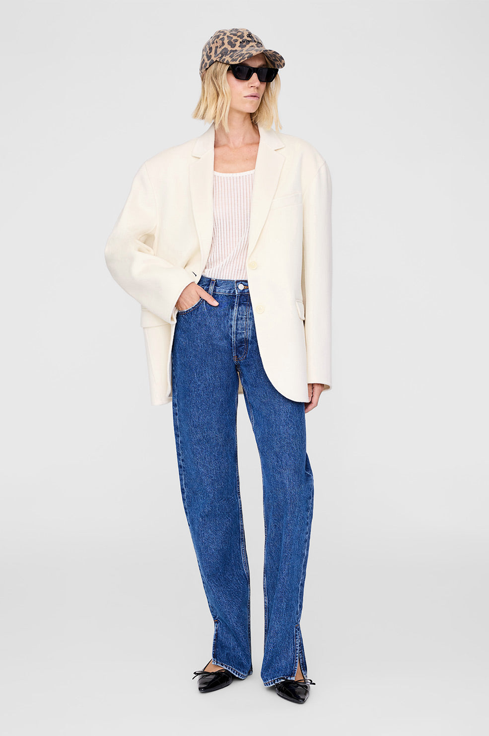 Jeremy Baseball Cap - Black And Brown Leopard