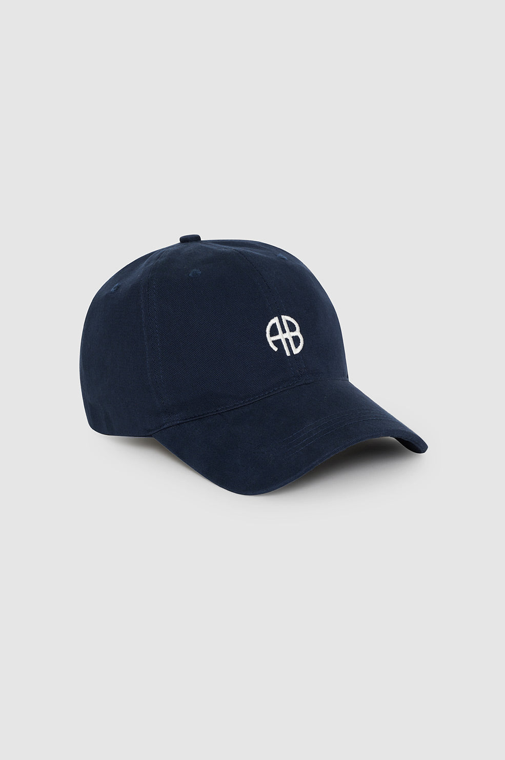 ANINE BING Jeremy Baseball Cap AB - Washed Navy - Side View 