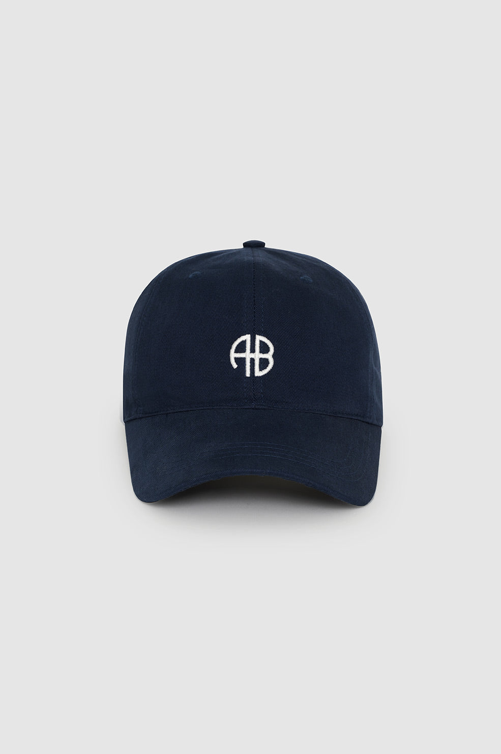 ANINE BING Jeremy Baseball Cap AB - Washed Navy - Front View 