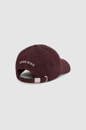 ANINE BING Jeremy Baseball Cap Letterman - Dark Burgundy