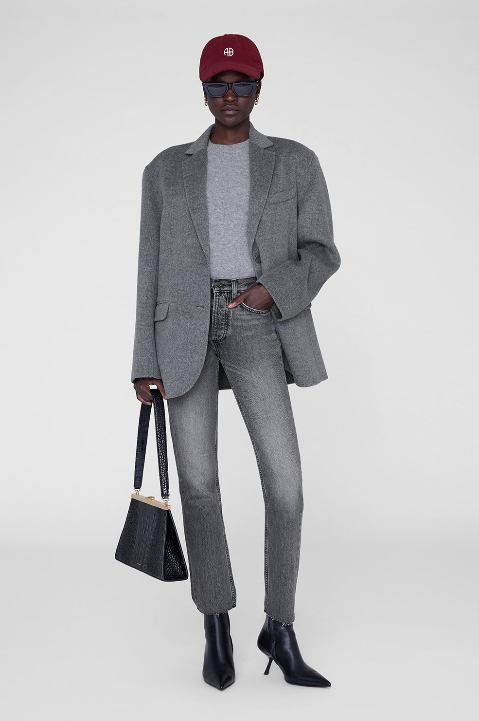 Jeremy Baseball Cap - Black And Brown Leopard View 2