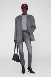 ANINE BING Jeremy Baseball Cap Ab - Cabernet - On Model Front