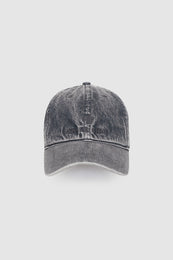 ANINE BING Jeremy Baseball Cap - Oyster Grey - front view