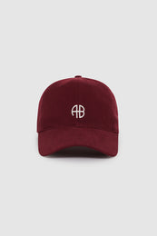 ANINE BING Jeremy Baseball Cap Ab - Cabernet - Front View