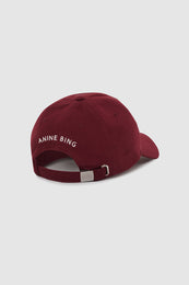 ANINE BING Jeremy Baseball Cap Ab - Cabernet - Back View