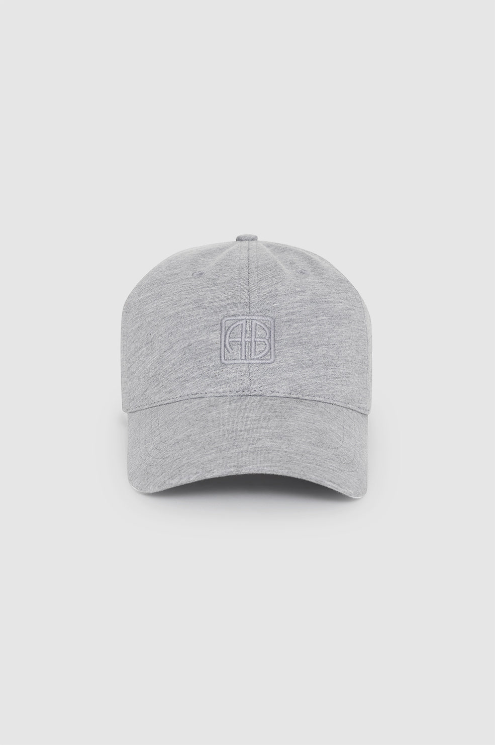 ANINE BING Jeremy Baseball Cap Framed Monogram - Heather Grey