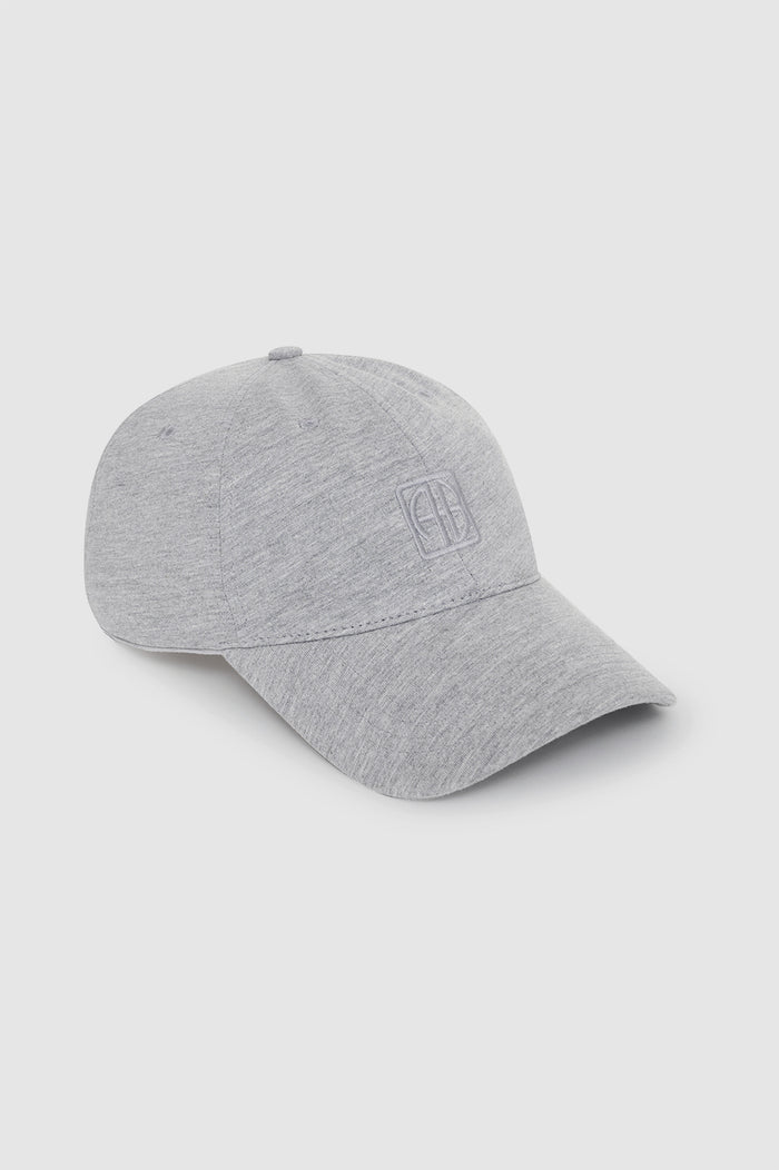 ANINE BING Jeremy Baseball Cap Framed Monogram - Heather Grey