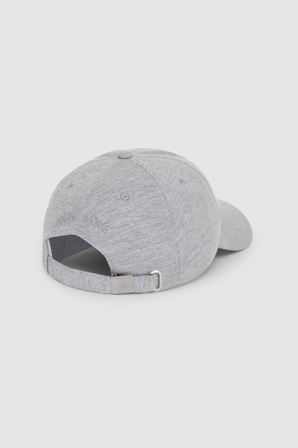 ANINE BING Jeremy Baseball Cap Framed Monogram - Heather Grey