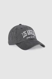 ANINE BING Jeremy Baseball Cap Los Angeles University - Washed Grey - side view
