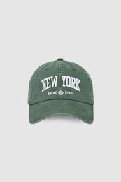 ANINE BING Jeremy Baseball Cap New York University - Cilantro - front view