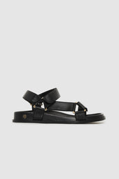 ANINE BING Jess Sandals - Black - front view