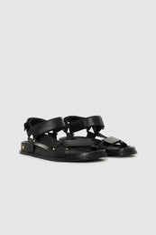 ANINE BING Jess Sandals - Black - pair front view