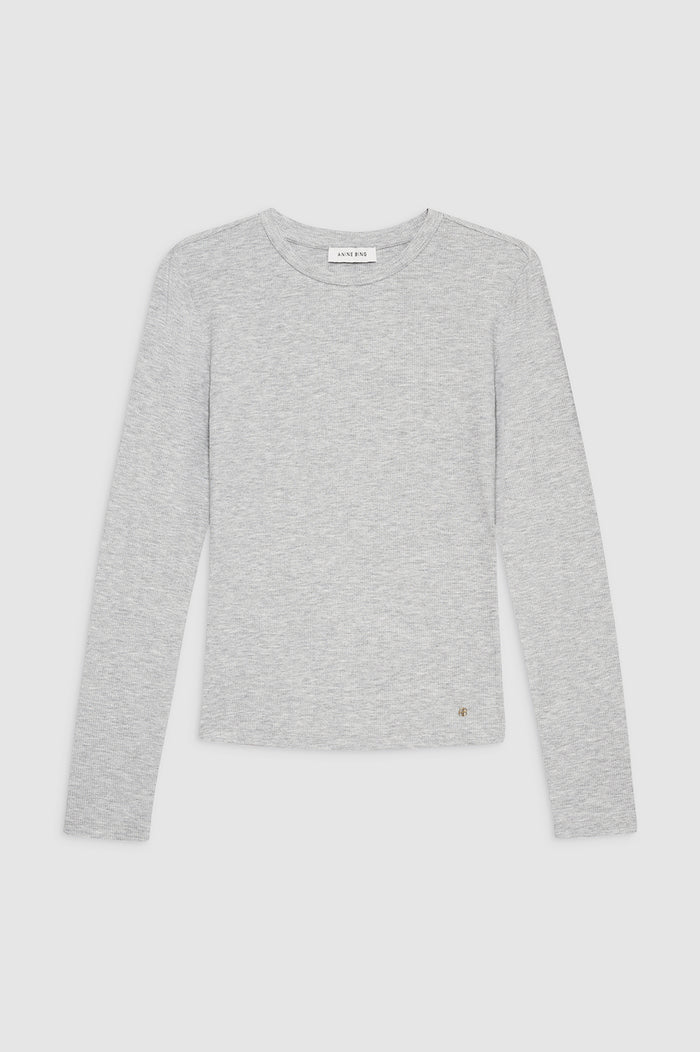 featured-img|ANINE BING Jo Long Sleeve Tee - Heather Grey