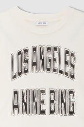 ANINE BING Johnny Cropped Tee - Cream - detail view