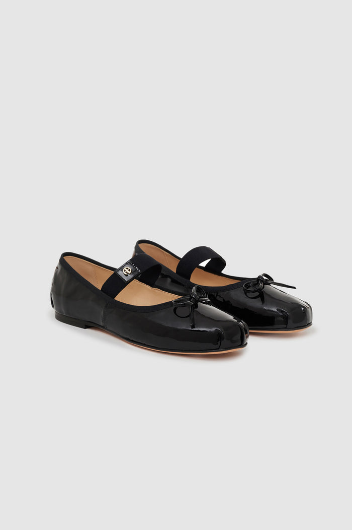 ANINE BING Jolie Flats - Black Patent