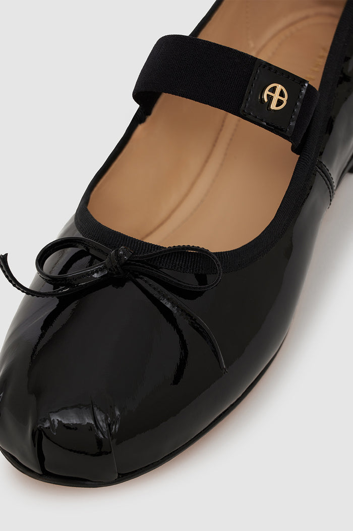 ANINE BING Jolie Flats - Black Patent