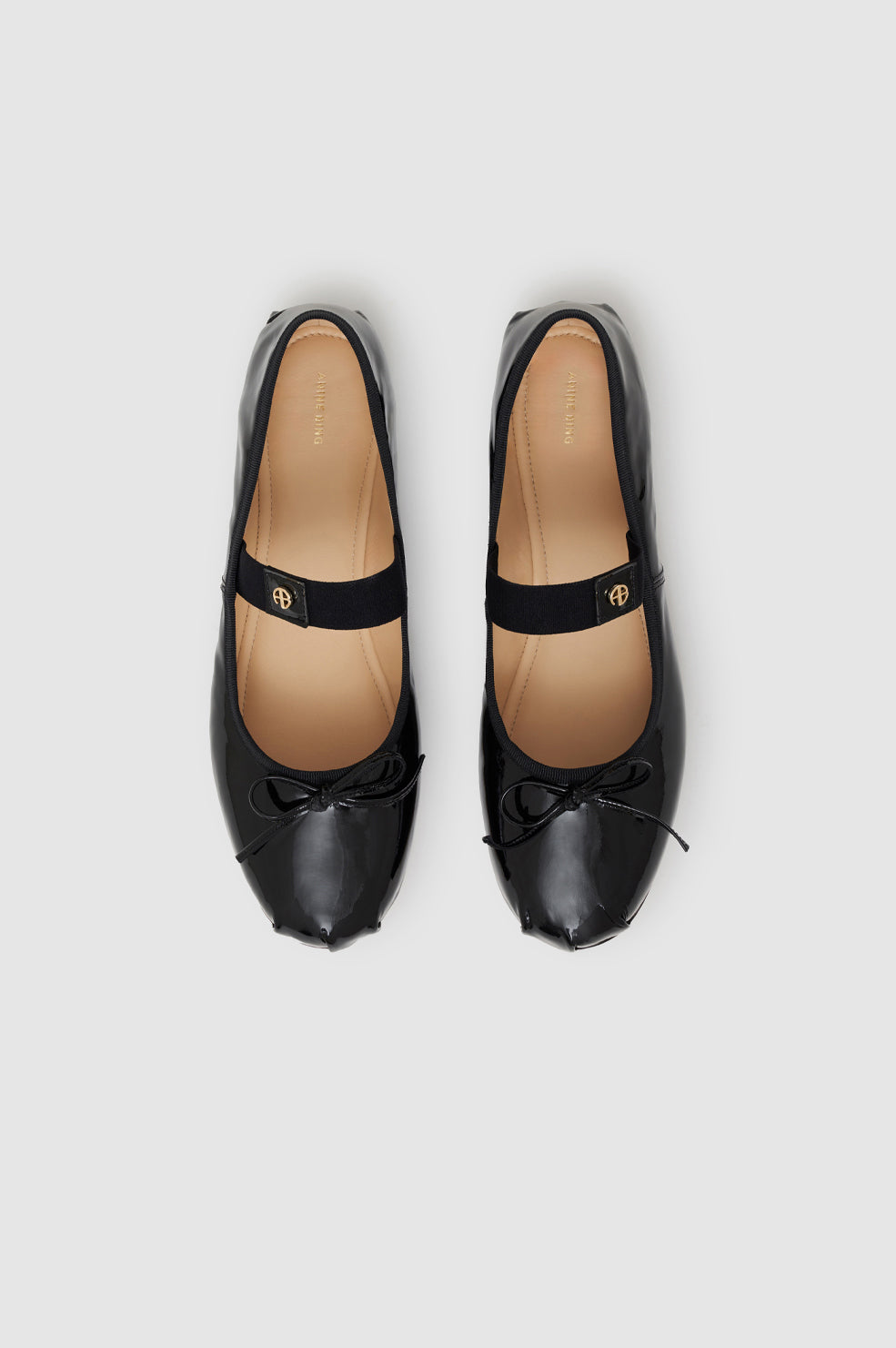 ANINE BING Jolie Flats - Black Patent