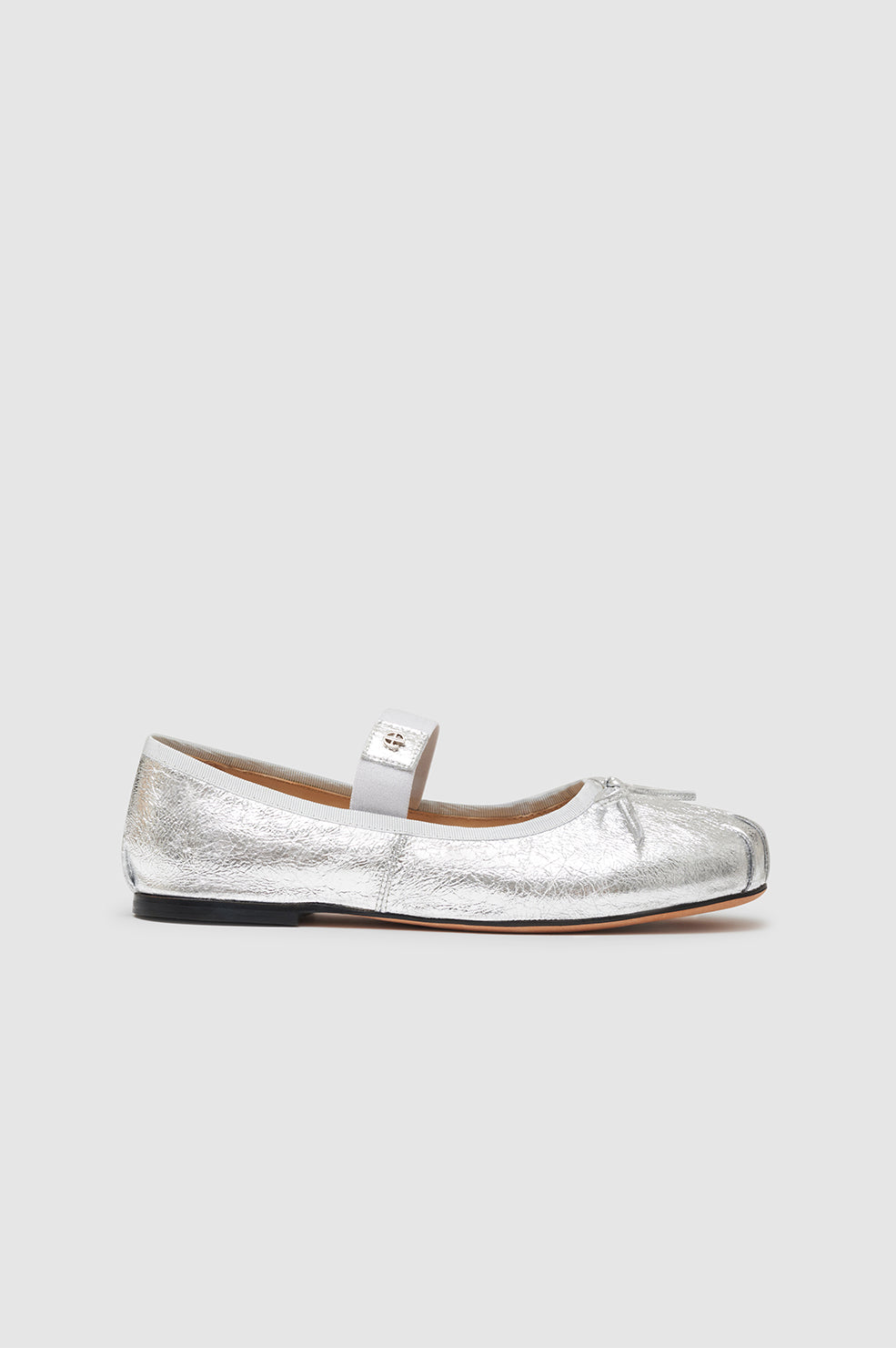 ANINE BING Jolie Flats - Silver