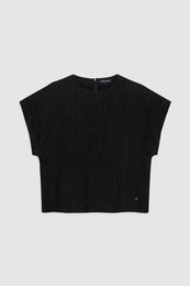 ANINE BING Jollie Top - Black Crinkle
