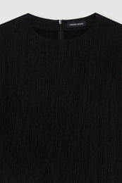 ANINE BING Jollie Top - Black Crinkle
