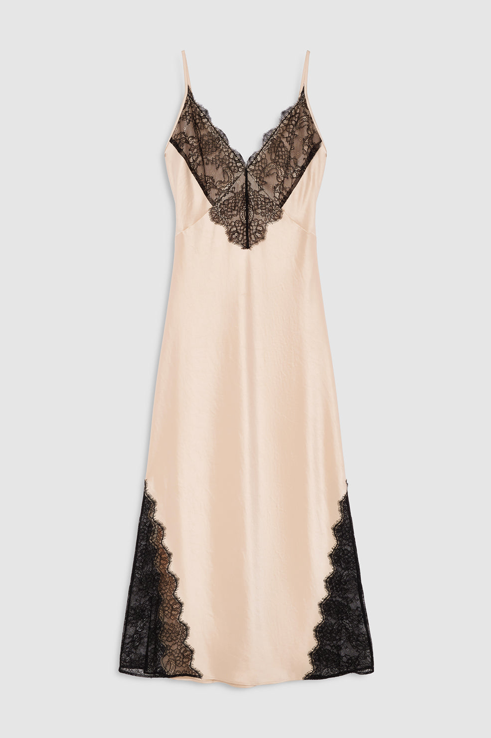 Judy Dress - Golden Beige And Black Lace View 3