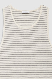ANINE BING Juliann Tank - Black Stripe - detail view