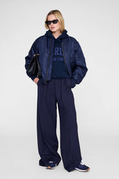 ANINE BING Juno Sneakers - Navy Suede - on model front