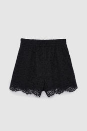 ANINE BING Kam Short - Black Lace - front view