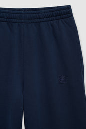 ANINE BING Karter Jogger Framed Monogram - Washed Navy - Detail View 