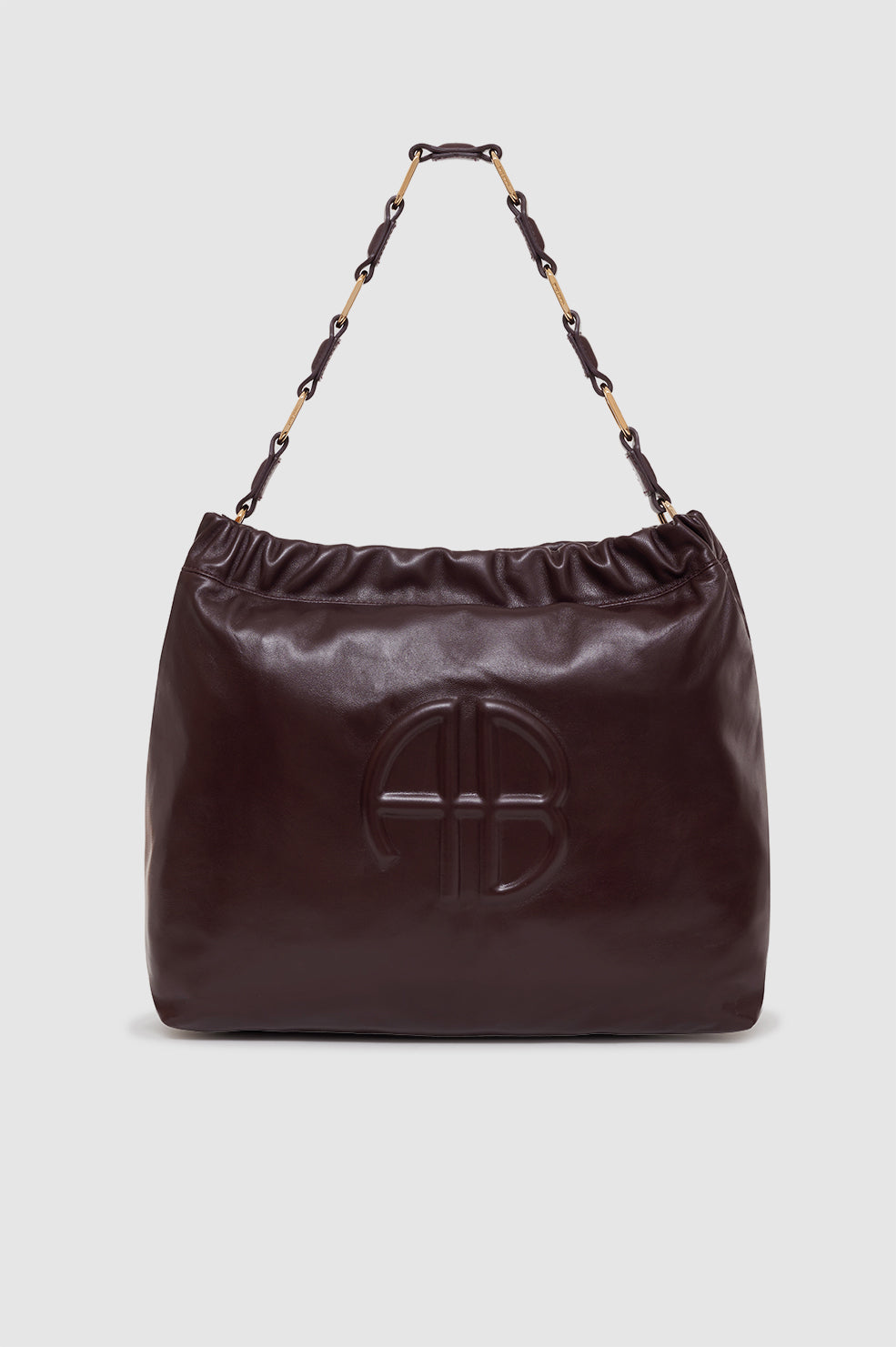 ANINE BING Kate Shoulder Bag - Bordeaux - Front View