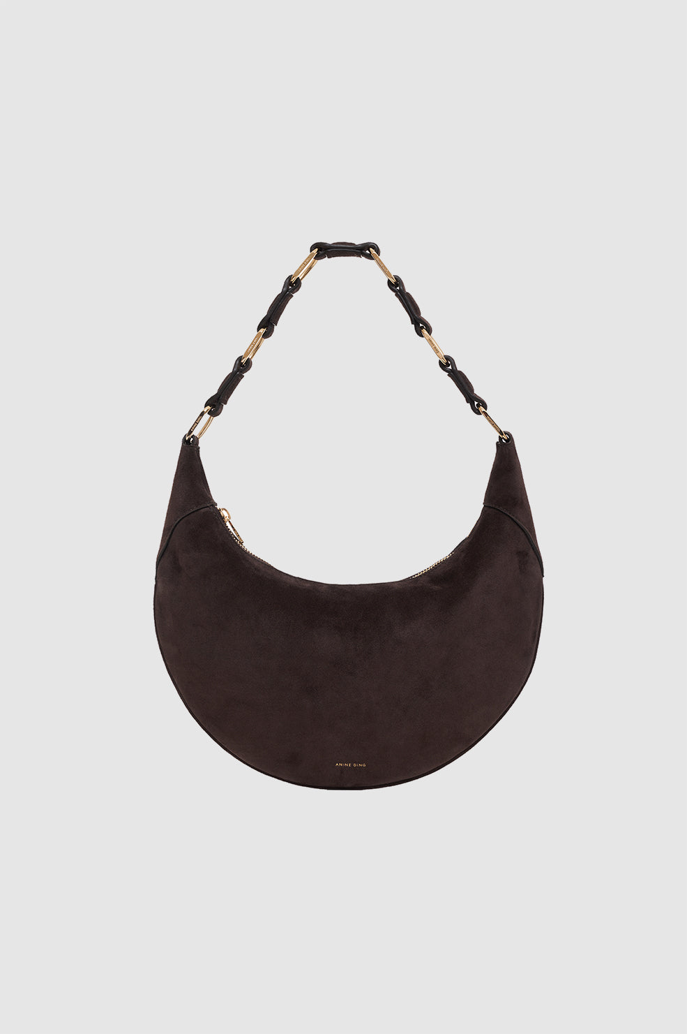 ANINE BING Kate Hobo Bag - Black - Front View