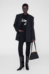 ANINE BING Kendrick Sweater Bing - Black - On Model Front Second Image