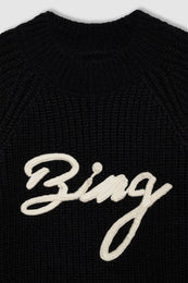 ANINE BING Kendrick Sweater Bing - Black Sweater Bing - Detail View